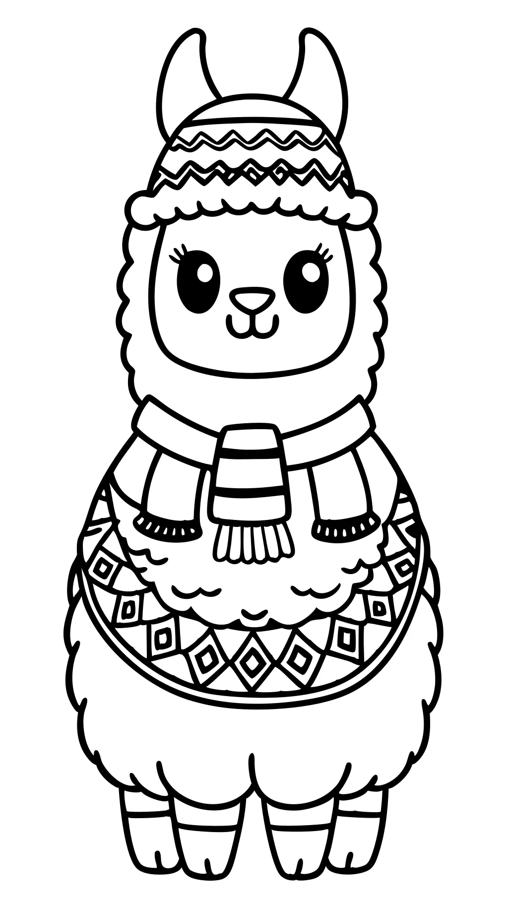 coloring pages dibujos de peru kawaii para colorear